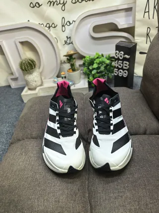 Adidas Adizero Lightstrike Pro White Black Pink दौड़ जूते 10