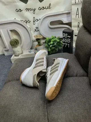 Adidas Beige Brown Retro Runner Suede-and-Textile Upper Lifestyle Sneakers 6