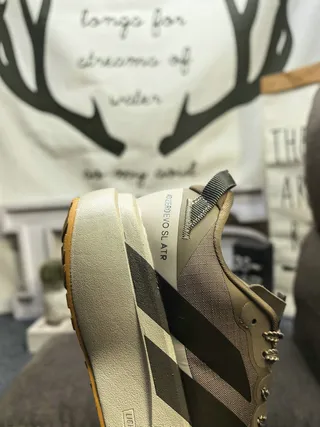 Adidas Beige Gray Sculpted Midsole Three-Stripe Side Panel Lifestyle Sneakers 3
