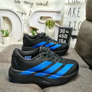 Adidas أسود وأزرق أعلى نسيج حيوية ثلاث شرائط أسلوب حياة أحذية رياضية