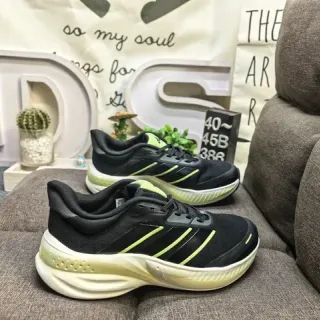 Adidas أسود أخضر شبكة علوية نيون ليم 3-Stripes حذاء أسلوب حياة