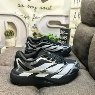 Adidas Black Silver Low-Top Striped Upper Lifestyle Sneakers