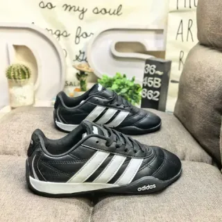 Adidas Black White Low-Top Quilted Toe Sneakers