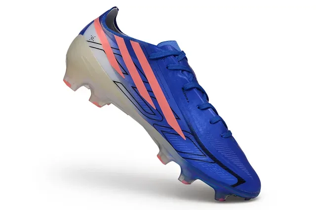 Adidas Azul Rosa Low-Cut Upper Sintético Sola Iridescente Holográfica Terra Firme Sapatos de Futebol 2