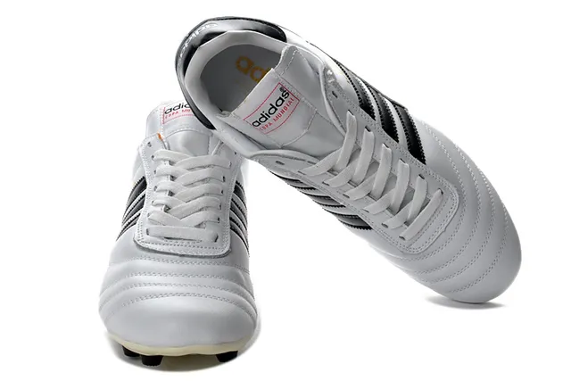 Adidas Copa Mundial blanco negro dorado Firm-Ground zapatos de fútbol 3