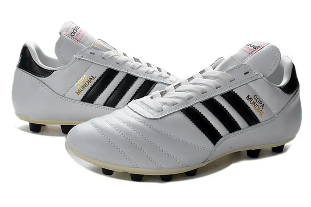 Adidas Copa Mundial blanco negro dorado Firm-Ground zapatos de fútbol 4