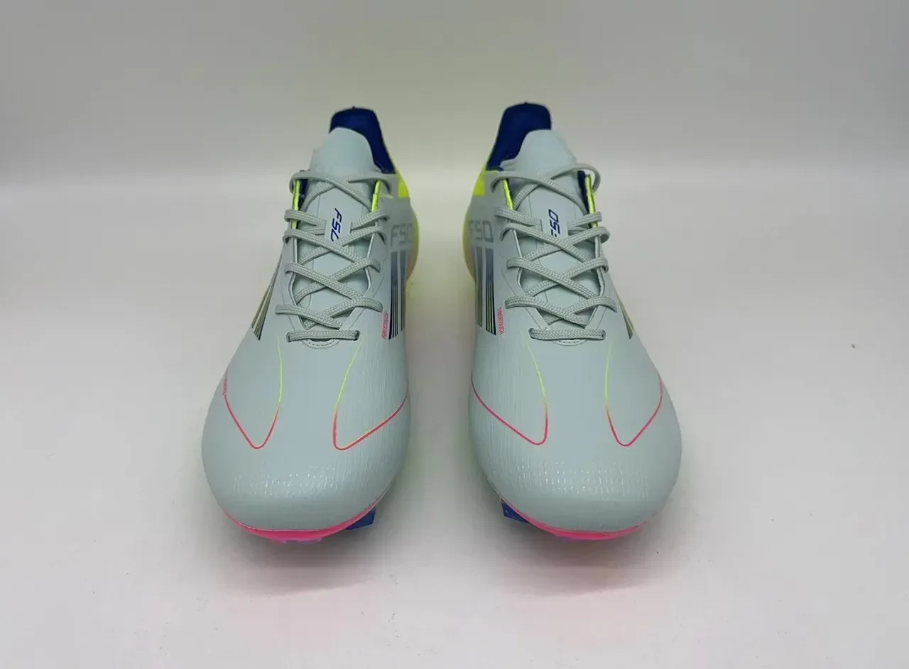 Adidas F50 gris multicolore low-cut upper Sprintweb firm-ground chaussures de football 4