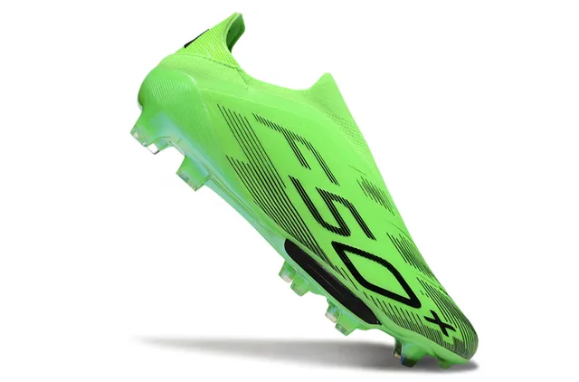 Adidas F50 أخضر أسود منخفض القطع أعلى ملائم للجوارب نيون شفاف لوحة الأرضية أرضية صلبة أحذية كرة القدم 2