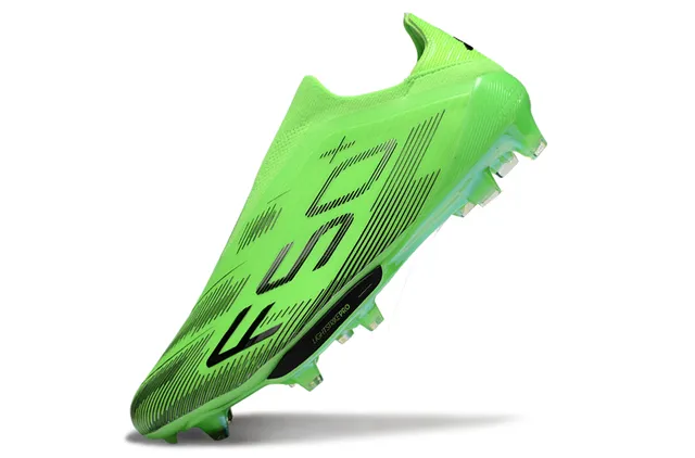 Adidas F50 أخضر أسود منخفض القطع أعلى ملائم للجوارب نيون شفاف لوحة الأرضية أرضية صلبة أحذية كرة القدم 3