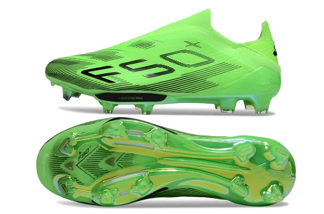 Adidas F50 أخضر أسود منخفض القطع أعلى ملائم للجوارب نيون شفاف لوحة الأرضية أرضية صلبة أحذية كرة القدم 6