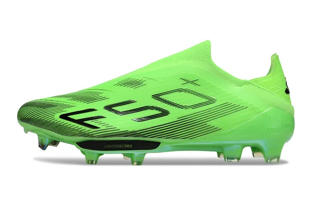 Adidas F50 أخضر أسود منخفض القطع أعلى ملائم للجوارب نيون شفاف لوحة الأرضية أرضية صلبة أحذية كرة القدم 7