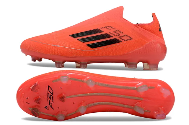أديداس F50 برتقالي أسود أرض صلبة أحذية كرة القدم 6