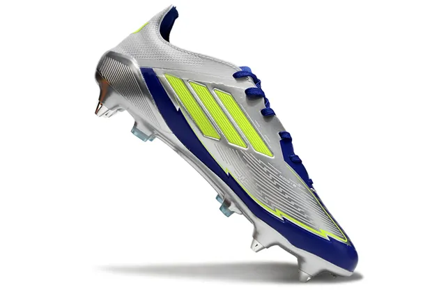 Adidas F50 Silver Blue Neon Lime ফুটবল জুতা মাটির জন্য 2