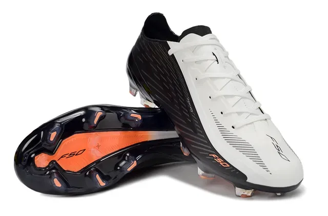 Adidas F50 Sprintweb Negro Blanco Naranja Zapatos de fútbol para terreno firme 4