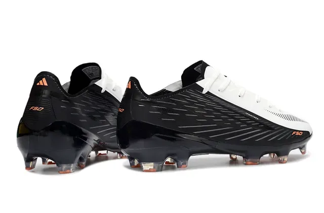 Adidas F50 Sprintweb Negro Blanco Naranja Zapatos de fútbol para terreno firme 5