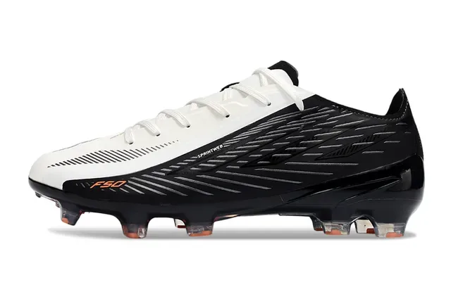 Adidas F50 Sprintweb Negro Blanco Naranja Zapatos de fútbol para terreno firme 7