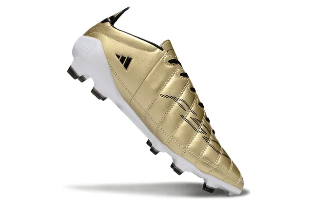 Adidas Bottes de Football Or Noir Blanc Terrain Firme Chaussures de Football 2