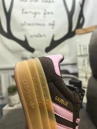 Adidas Gazelle Brown and Pink Suede Lifestyle Sneakers 3