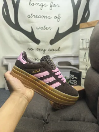 Adidas Gazelle Brown and Pink Suede Lifestyle Sneakers 5