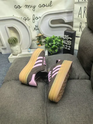 Adidas Gazelle Brown and Pink Suede Lifestyle Sneakers 6