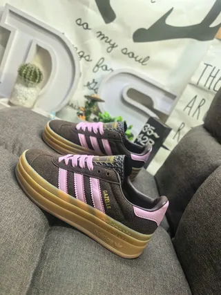 Adidas Gazelle Brown and Pink Suede Lifestyle Sneakers 7