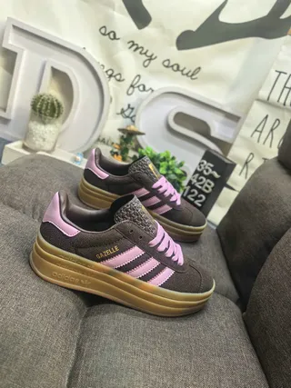 Adidas Gazelle Brown and Pink Suede Lifestyle Sneakers 9
