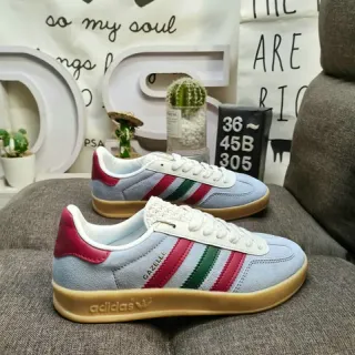 Adidas Gazelle أزرق فاتح ماجنتا أخضر ديم أحذية أسلوب حياة