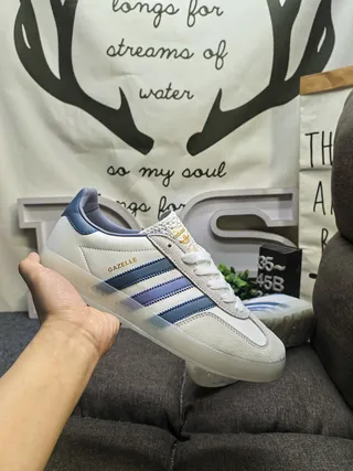 Adidas Gazelle Off-White and Blue Gradient Lifestyle Sneakers 5