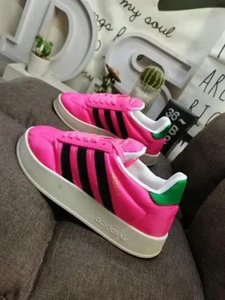 Adidas Gazelle Sneakers lifestyle rose noir vert 7