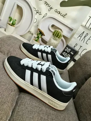 Adidas Gray Beige Low-Top Suede-Textured Upper Lifestyle Sneakers 7