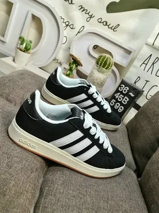 Adidas Gray Beige Low-Top Suede-Textured Upper Lifestyle Sneakers 9