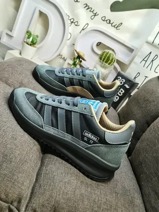 Adidas Cinza Preto Retro Runner Silhueta Suede E Têxtil Superior Tênis Lifestyle 7