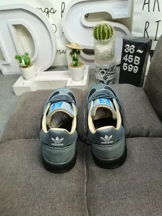 Adidas Cinza Preto Retro Runner Silhueta Suede E Têxtil Superior Tênis Lifestyle 8