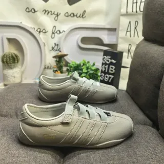 Adidas رمادي بدون أربطة حزام فيلكرو أعلى ناعم مطفي أحذية أسلوب حياة