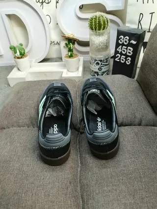Adidas أحذية رياضية أخضر وبني جلد ناعم علوي ثلاث شرائط أسلوب حياة 8
