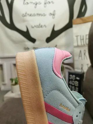 Adidas أحذية رياضية أخضر وبني جلد ناعم علوي ثلاث شرائط أسلوب حياة 13