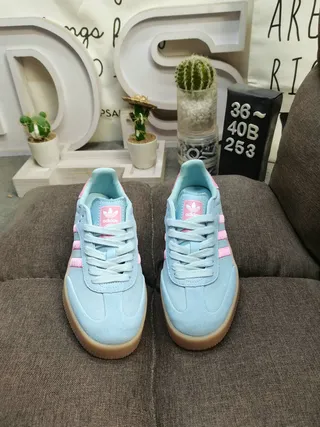 Adidas أحذية رياضية أخضر وبني جلد ناعم علوي ثلاث شرائط أسلوب حياة 20