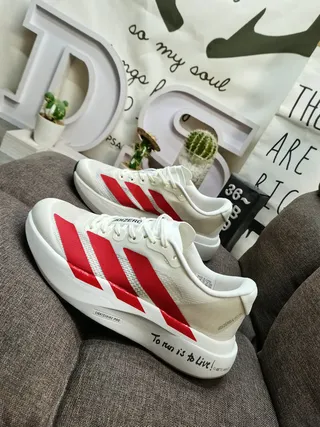 Adidas Lightstrike Pro White Red Running Shoes 7
