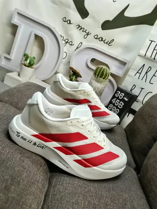 Adidas Lightstrike Pro White Red Running Shoes 9