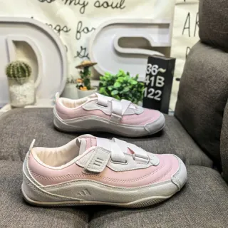 أديداس وردي رمادي Velcro إغلاق الشريط متعدد الطبقات الجزء العلوي الاصطناعي أحذية رياضية lifestyle