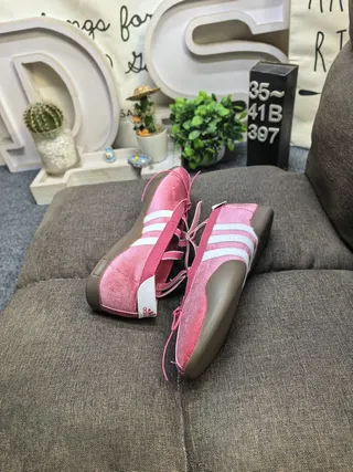Adidas Chaussures Lifestyle Daim Rose avec sangle par-dessus la langue 6