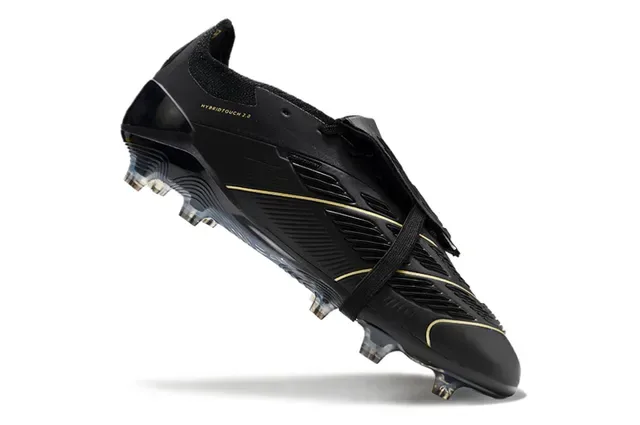 Adidas Predator Tênis de Futebol para Gramado Firme Preto e Dourado 2