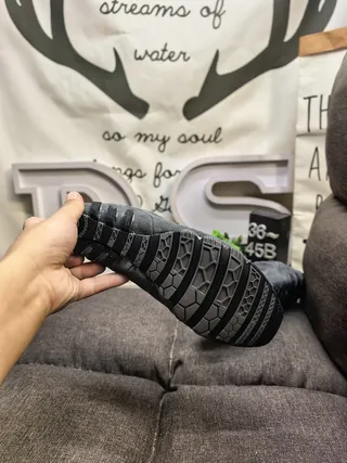 Adidas Predator Negro Marrón Cuero Superior Ribeteado Sintético Jaula Estilo de Vida Zapatillas 4