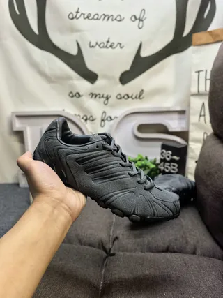 Adidas Predator Negro Marrón Cuero Superior Ribeteado Sintético Jaula Estilo de Vida Zapatillas 5