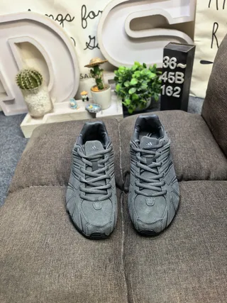 Adidas Predator Negro Marrón Cuero Superior Ribeteado Sintético Jaula Estilo de Vida Zapatillas 10
