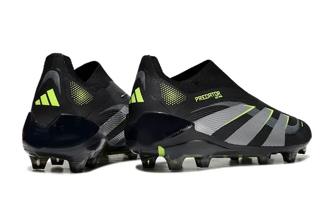 Adidas Predator কালো সবুজ সক-ফিট কলার টেক্সচার্ড সিন্থেটিক আপার ফার্ম-গ্রাউন্ড সকার শু 5