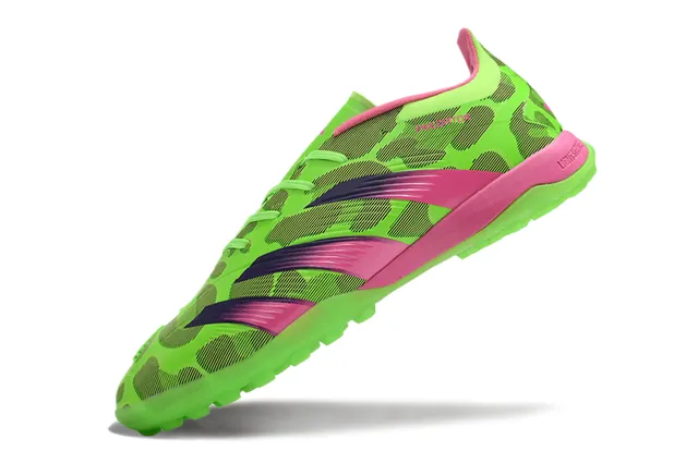 Adidas Predator সবুজ গোলাপি নিওন ক্যামো উপরের মিডসোল অ্যাকসেন্ট টার্ফ সকার জুতো 3