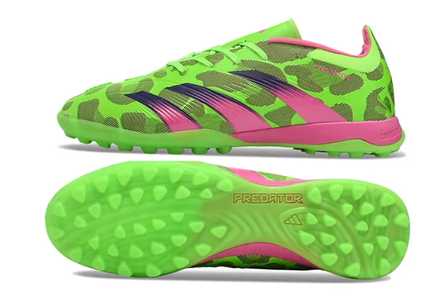 Adidas Predator সবুজ গোলাপি নিওন ক্যামো উপরের মিডসোল অ্যাকসেন্ট টার্ফ সকার জুতো 6