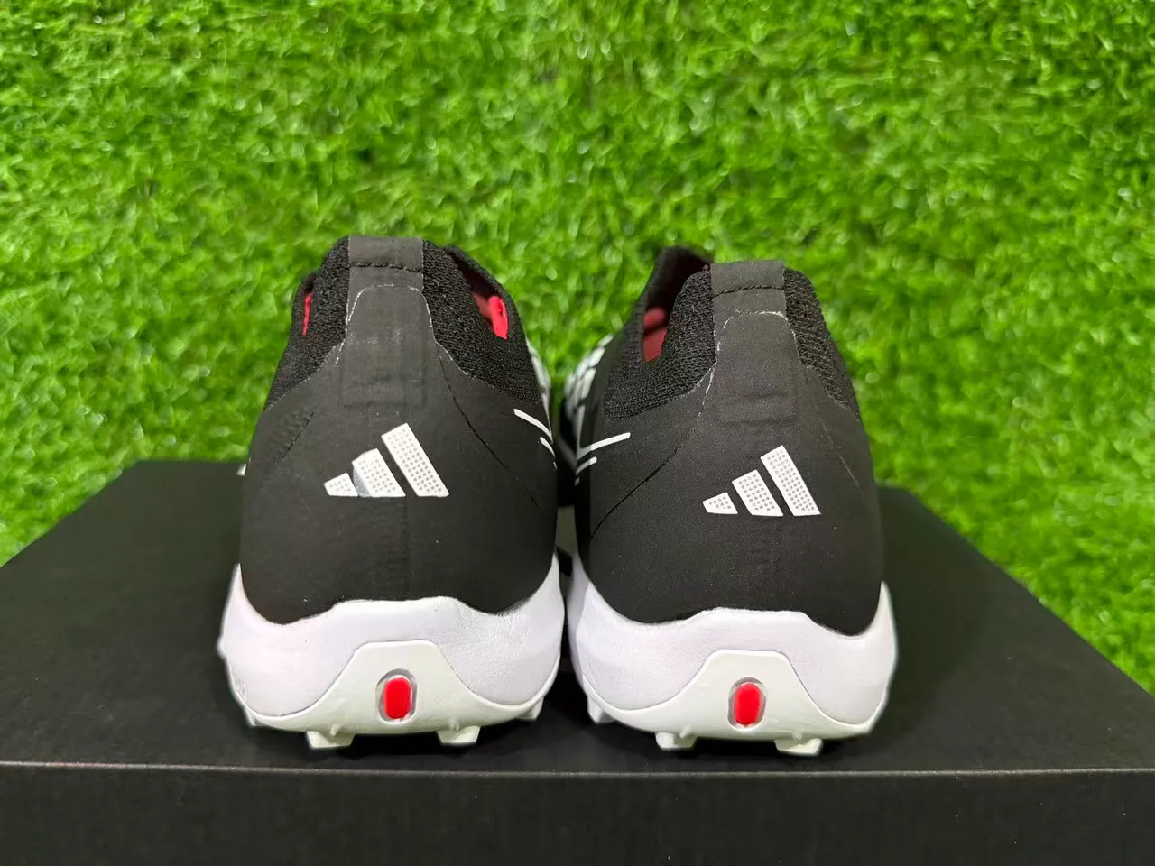Adidas Predator Nanostrike Black White Red Artificial-Grass Soccer Shoes 2