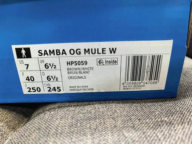 Adidas Samba Bege Marrom Mule Slip-On com Cadarço na Frente Mocassim 2
